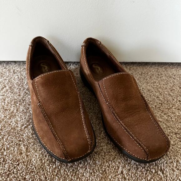 SoftWalk Marseille Loafer Nubuck Leather Cushioned Comfort Brown Women's 6 - Picture 1 of 12